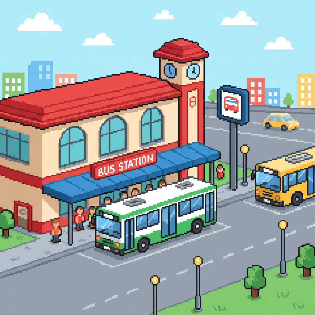 bus station — Hình minh hoạ