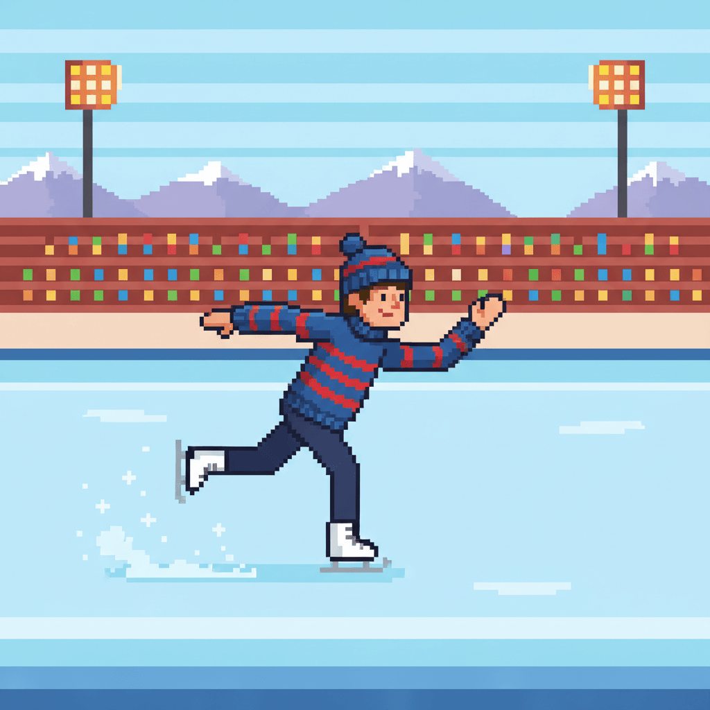 ice skating — Imagen