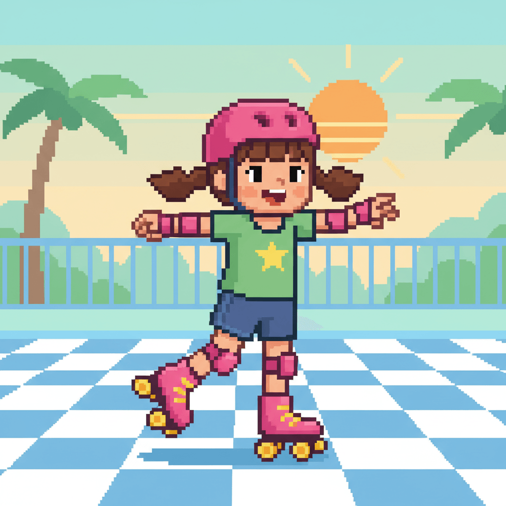 roller skating — Imagen